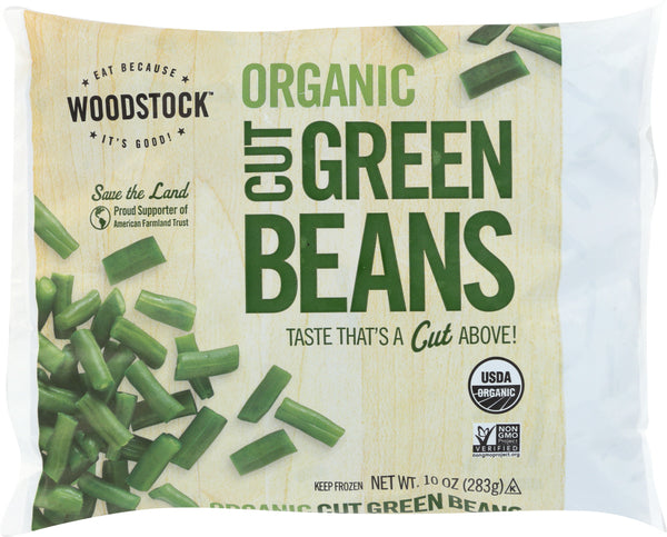 WOODSTOCK: Organic Frozen Cut Green Beans, 10 oz