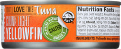 NATURAL SEA: Chunk Light Yellow Fin Tuna Salted, 5 oz