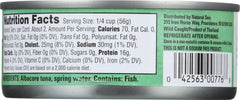 NATURAL SEA: Solid White Tuna Albacore No Salt Added, 5 oz