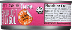 NATURAL SEA: Wild Tongol Tuna Chunk Light Unsalted, 5 oz