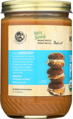 WOODSTOCK: Peanut Butter Smooth Salted Organic, 16 oz