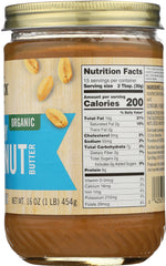 WOODSTOCK: Peanut Butter Crunchy Salted Organic, 16 oz