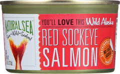 NATURAL SEA: Wild Alaska Red Sockeye Salmon Unsalted, 7.5 oz