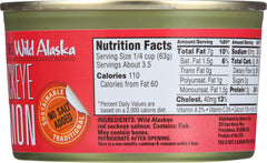 NATURAL SEA: Wild Alaska Red Sockeye Salmon Unsalted, 7.5 oz