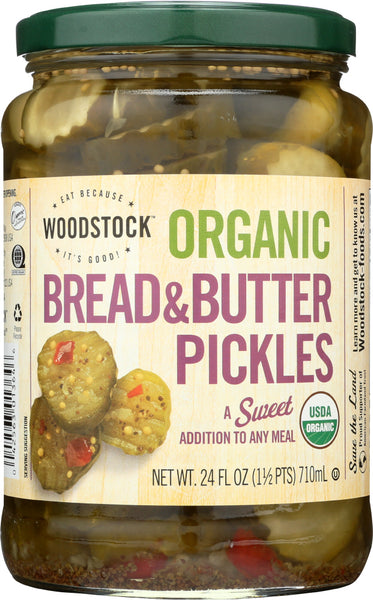 WOODSTOCK: Pickles Sweet Bread and Butter, 24 oz