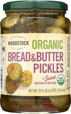 WOODSTOCK: Pickles Sweet Bread and Butter, 24 oz