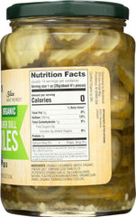 WOODSTOCK: Organic Kosher Sliced Dill Pickles, 24 oz