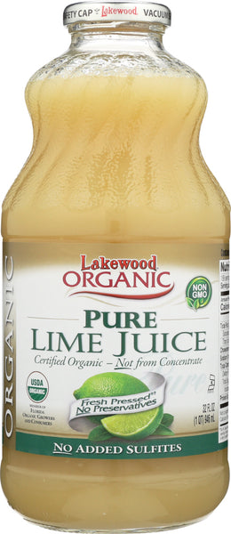 LAKEWOOD: Juice Pure Lime Organic, 32 oz