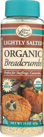 EDWARD & SONS: Bread Crumb Lightly Salted Organic, 15 oz