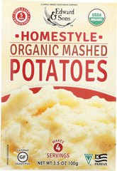 EDWARD & SONS: Mix Mashed Potato Home Style Organic, 3.5 oz