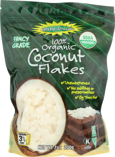 LET'S DO ORGANIC: Coconut Flakes, 7 oz