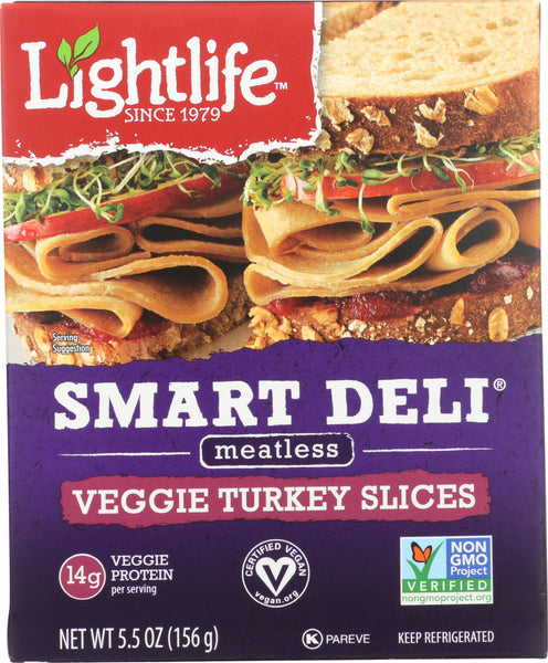 LIGHTLIFE: Smart Deli Plant Based Turkey Deli Slices, 5.50 oz