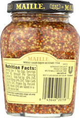 MAILLE: Old Style Whole Grain Dijon Mustard, 7.3 Oz