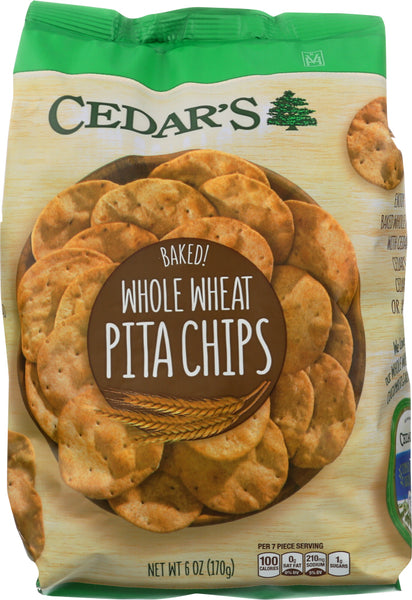 CEDARS: Whole Wheat Pita Chips 6 Oz