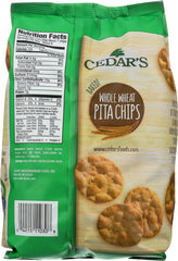 CEDARS: Whole Wheat Pita Chips 6 Oz