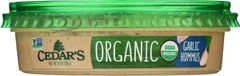 CEDAR'S: Organic Garlic Hommus with Toppings, 10 oz