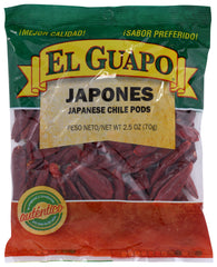 EL GUAPO: Spice Japanese Red Pepper Whole, 2.5 oz