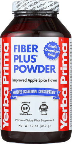 YERBA PRIMA: Fiber Plus Powder Apple Spice Flavor, 12 oz