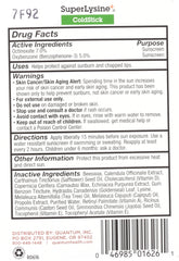 QUANTUM HEALTH: Super Lysine+ Coldstick Lip Treatment & Protectant, 0.18 oz