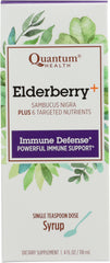 QUANTUM HEALTH: Elderberry Syrup Soothes & Quiets, 4 oz