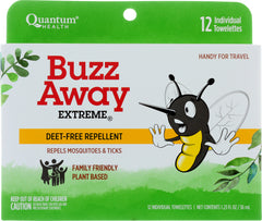 QUANTUM HEALTH: Buzz Away Extreme Towelettes, 12 pc