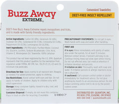 QUANTUM HEALTH: Buzz Away Extreme Towelettes, 12 pc