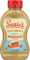 SUZIE'S: Mustard Brown Spicy Organic, 12 oz