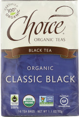 CHOICE TEA:  Organic Black Tea Classic Black, 16 oz