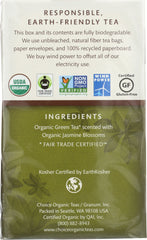 CHOICE TEA: Organic Jasmine Green Tea, 16 bg