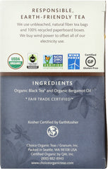 CHOICE TEA: Organic Earl Grey Tea, 16 bg