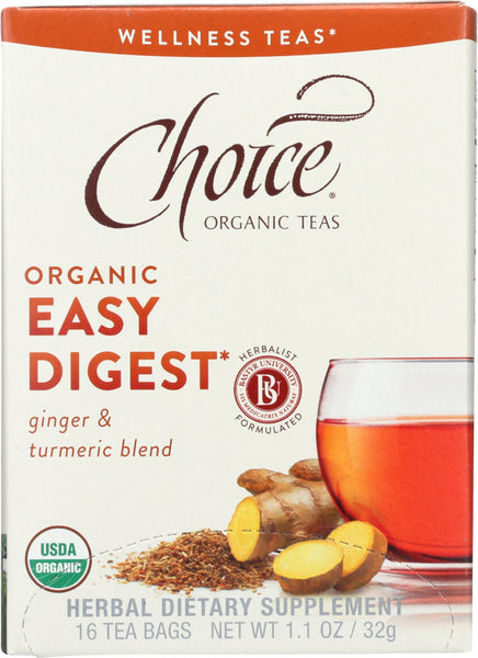 CHOICE TEA: Organic Easy Digest Tea, 16 bg