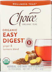 CHOICE TEA: Organic Easy Digest Tea, 16 bg