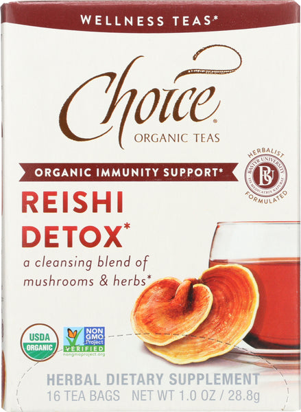 CHOICE TEA: Reishi Detox Mushroom Tea, 16 bg