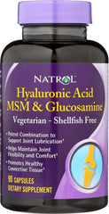 NATROL: Hyaluronic Acid MSM & Glucosamine, 90 Capsules