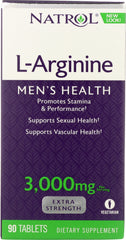 NATROL: L-Arginine 3000 mg, 90 tablets