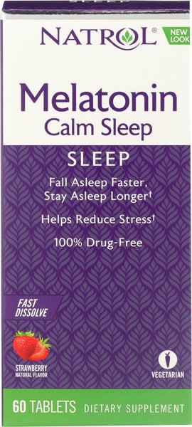 NATROL: Advanced Melatonin Calm Sleep Fast Dissolve Strawberry Flavor, 60 tablets