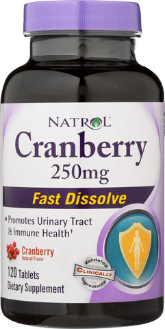 NATROL: Cranberry Fast Dissolve 250 mg, 120 Tablets