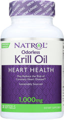 NATROL: Odorless Krill Oil 1000mg, 30 cp