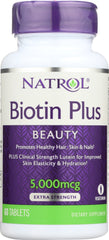 NATROL: Biotin Plus + Lutein, 60 tb