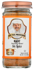 CHEF PAUL PRUDHOMME'S MAGIC SEASONING BLENDS:  Blends Six Spice, 1.9 oz