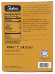 SHELTON'S: Turkey Meat Balls, 10 oz