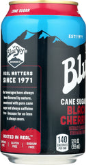 BLUE SKY: Cane Sugar Soda Black Cherry 6-12oz, 72 oz