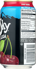 BLUE SKY: Cane Sugar Soda Black Cherry 6-12oz, 72 oz