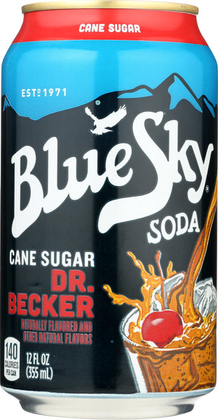 BLUE SKY: Cane Sugar Soda Dr Becker 6-12oz, 72 oz