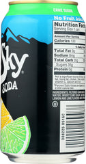 BLUE SKY: Cane Sugar Soda Lemon Lime 6-12oz, 72 oz