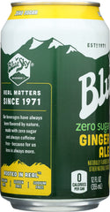 BLUE SKY: Zero Sugar Soda Ginger Ale 6-12oz, 72 oz