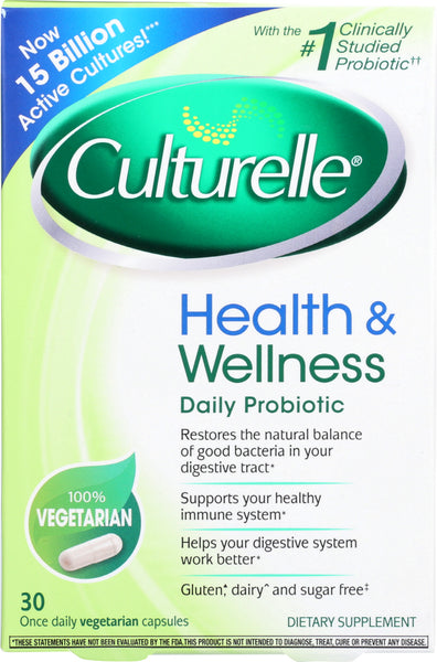 CULTURELLE PROBIOTIC: Probiotic Health & Wellness, 30 Vegetarian Capsules