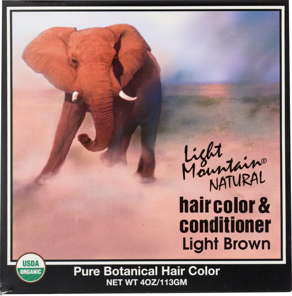 LIGHT MOUNTAIN: Natural Hair Color & Conditioner Light Brown, 4 oz