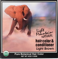 LIGHT MOUNTAIN: Natural Hair Color & Conditioner Light Brown, 4 oz