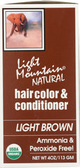 LIGHT MOUNTAIN: Natural Hair Color & Conditioner Light Brown, 4 oz